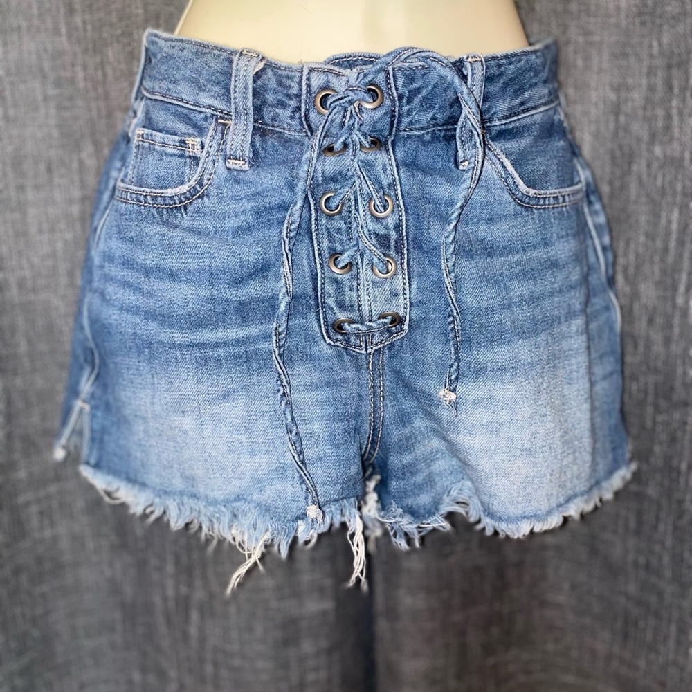 HOLLISTER Denim Lace-Up Women's Shorts